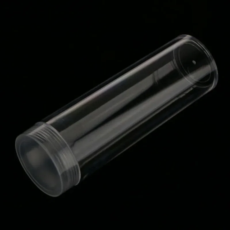 Practical Useful Coin storage tube Holder Plastic Portable Tube Clear Protection Round Transparent 10pcs 30mm Accessories