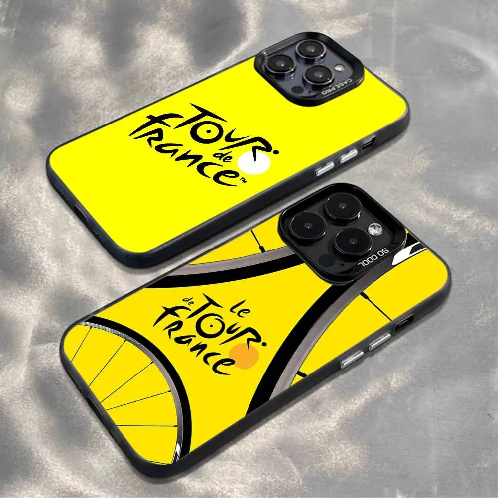 

Bike T-Tour de France Phone Case For iPhone 16,15,14,13,12,11,Mini,Pro,MAX,plus,Black Matte Shockproof Cover