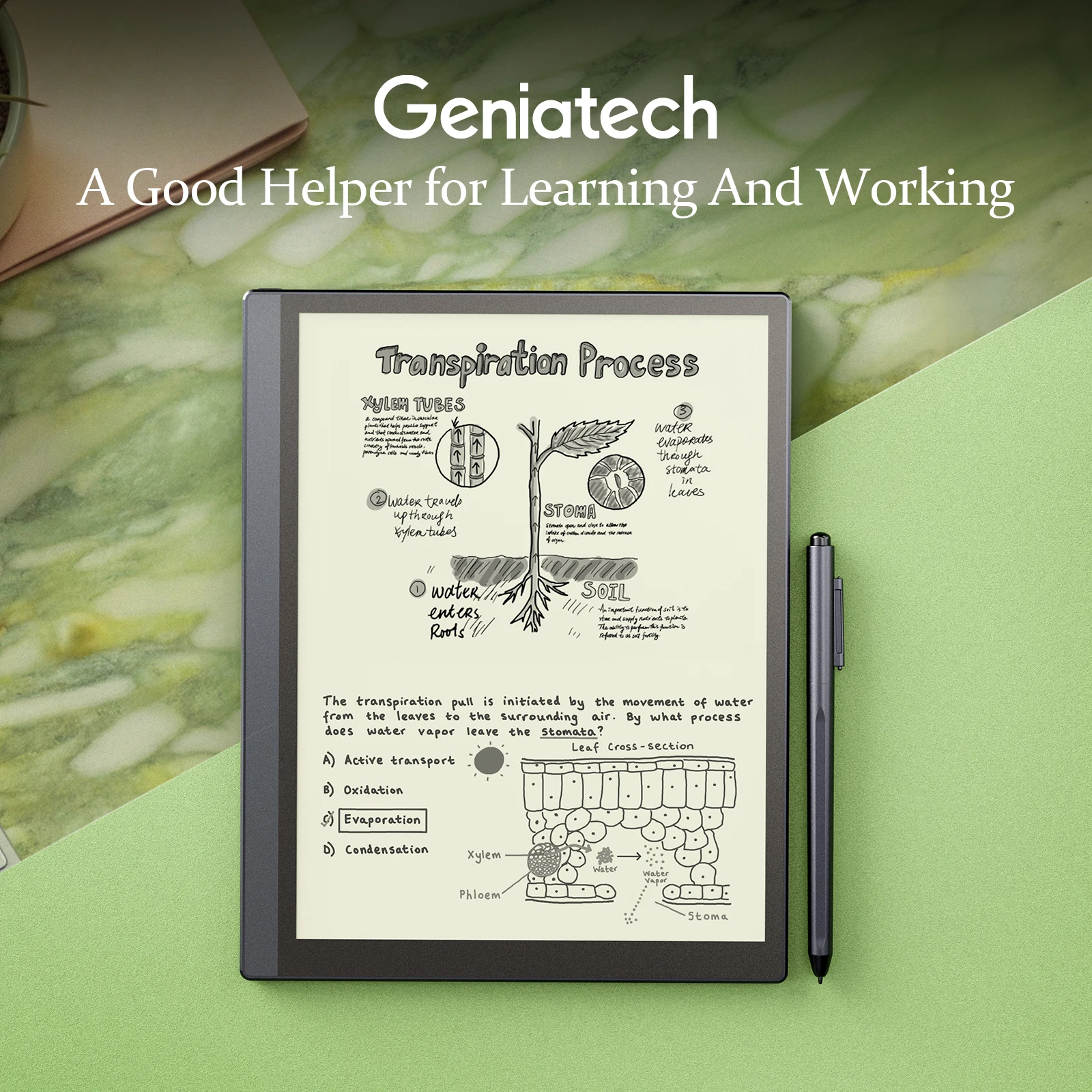 Geniatech 10.3 Inch Eink Writing Tablet Notebook Electronic Book 2+64G Android 11 Eink Paper Tablet