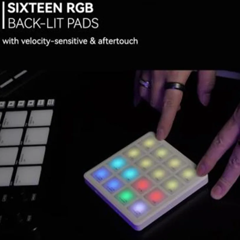SMC-PAD Pocket MIDI Controller Velocity Sensitive Pads Aftertouch Data Sync for Electronic Music Beat Making Studio Work view 5