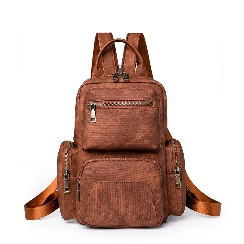 

Retro PU Material Outdoor Casual Travel Women's Bapa Versatile oulder Bag with Chest Bag Function Lightweight Briti S...