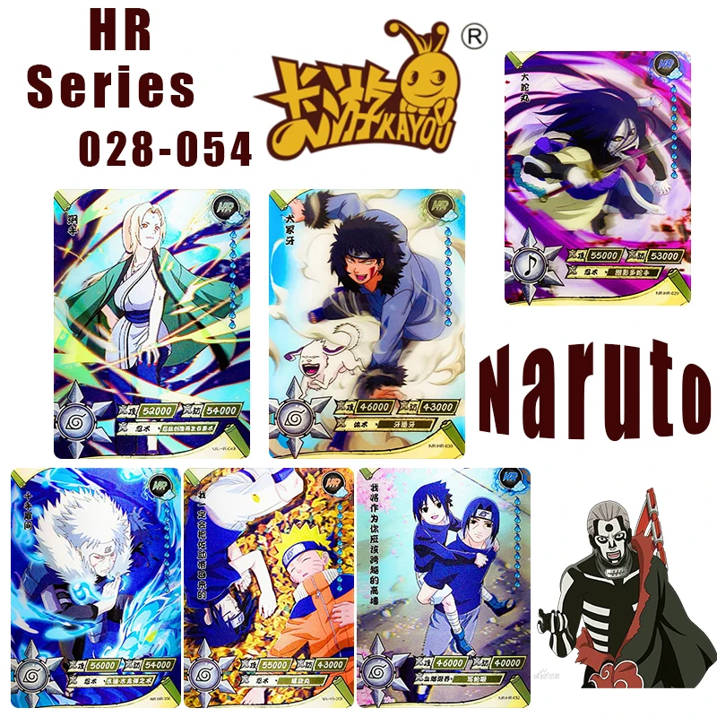 

KAYOU Naruto HR series Rare collection flash Card Orochimaru Tsunade Anime character cards Children's toys Christmas gift