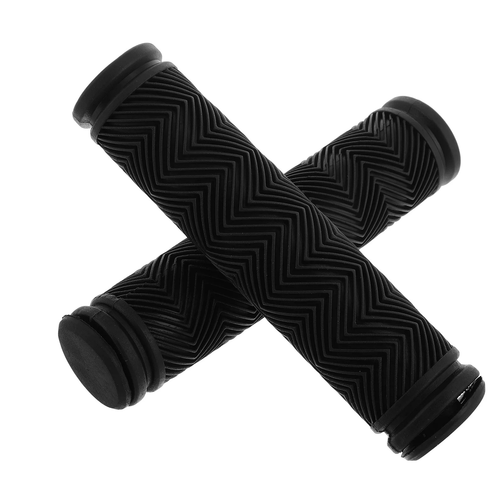 

1Pair Bicycle Handlebar Grips Black Non Slip Rubber Mountain Bike Road Scooter Replacement Comfortable Shock Absorption
