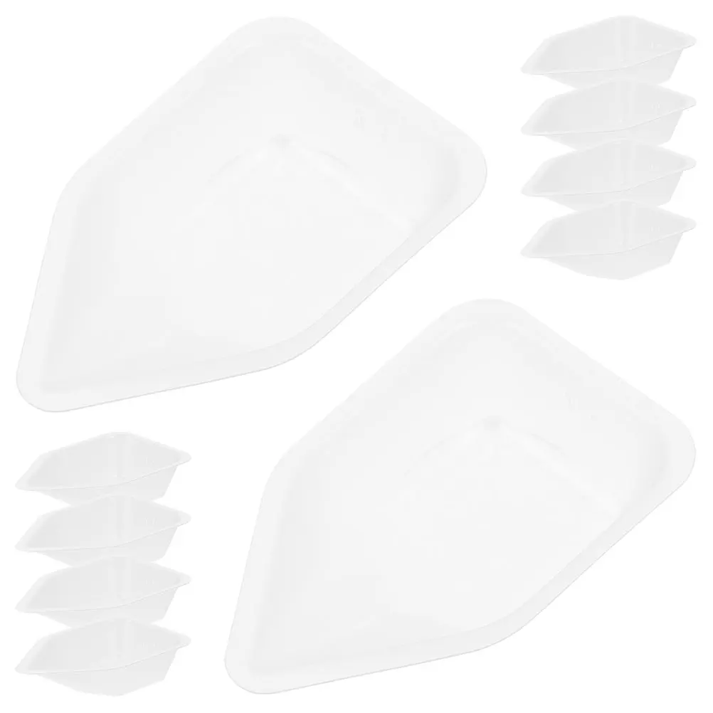 

10pcs High Precision Lab Plates 70Ml Portable Lightweight Reusable Plastic Weighing Dishes For Powder Food Use