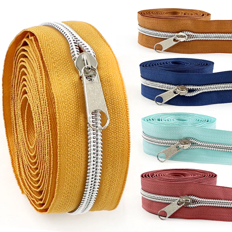 

10M 5 # Нейлоновая лента на молнии + ползунки на молнии для шитья одежды, застежка на рюкзак, сумка на молнии, карман для ремонта, рулон на молнии, аксессуары «сделай сам»