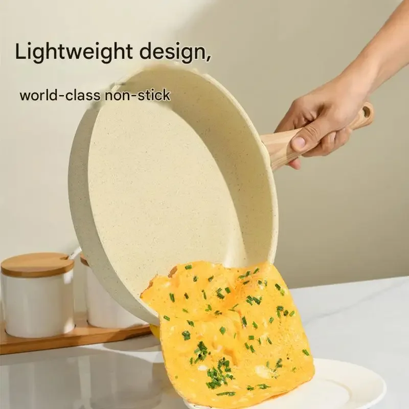 Maifan stone Pan Steak Frying Pan Stir-fry Wok Ceramic Omelette Household Non-stick pan, gas stove induction cooker  universal