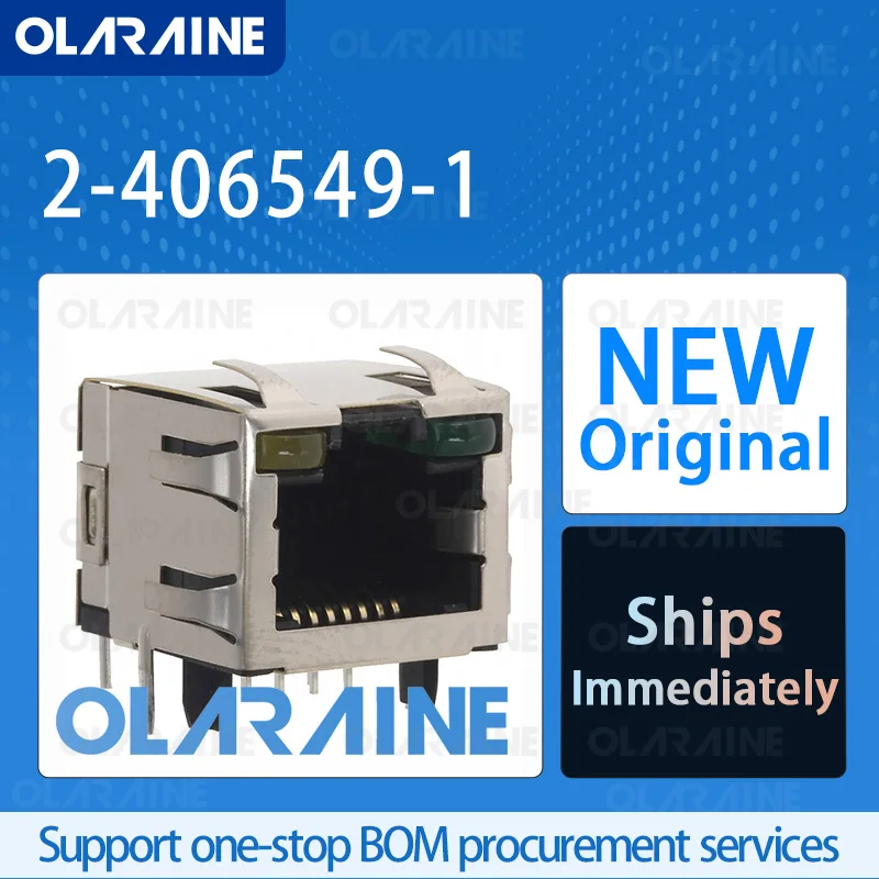 

10/50/100Pcs 2-406549-1 100% brand new and original IC chip Modular connectors/Ethernet connectors RJ45 1.5 A