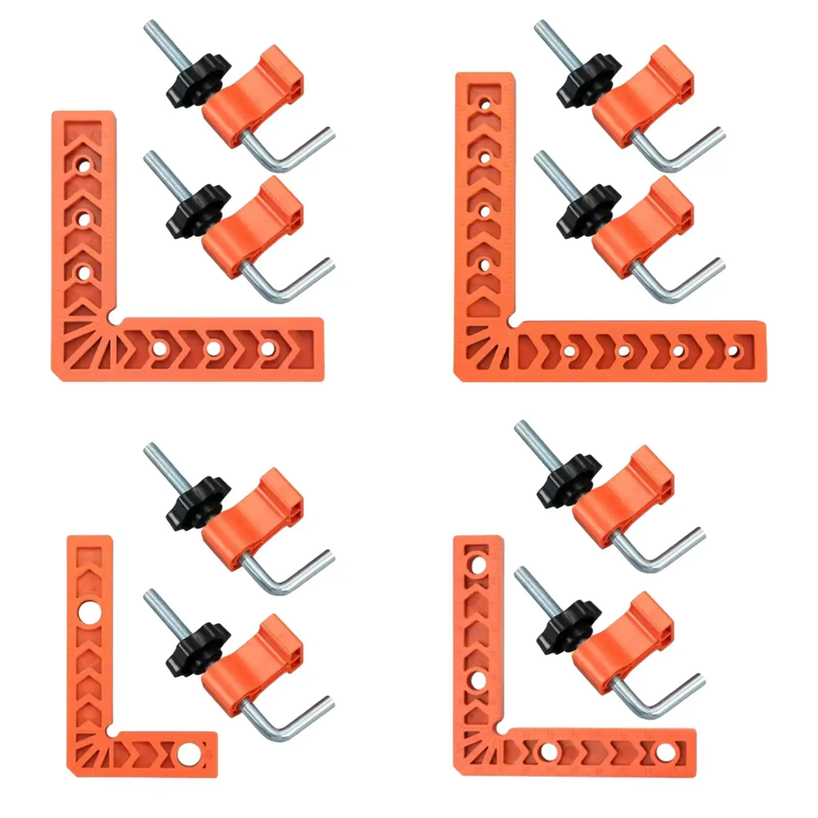 90 Degree Corner Clamp Positioning Square with 2 Clamps Carpentry Squares Right Angle Clamp for Picture Frames Boxes Cabinets