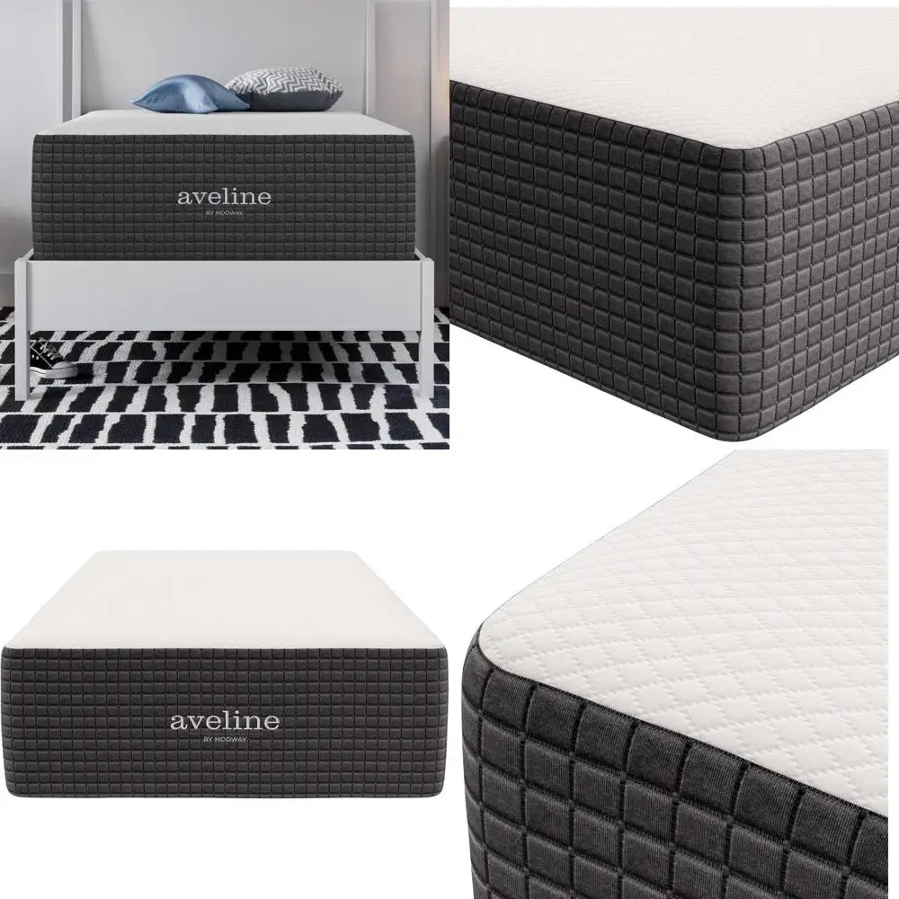 مرتبة مزدوجة من إسفنج الذاكرة مملوءة بالجل - معتمدة من CertiPUR-US، سميكة 14 لراحة ودعم مثالي #1