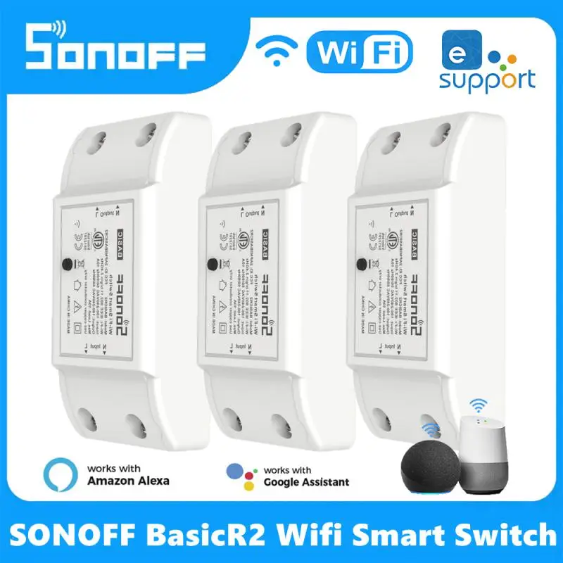 

Выключатель SONOFF BasicR2 с поддержкой Wi-Fi и управлением через приложение