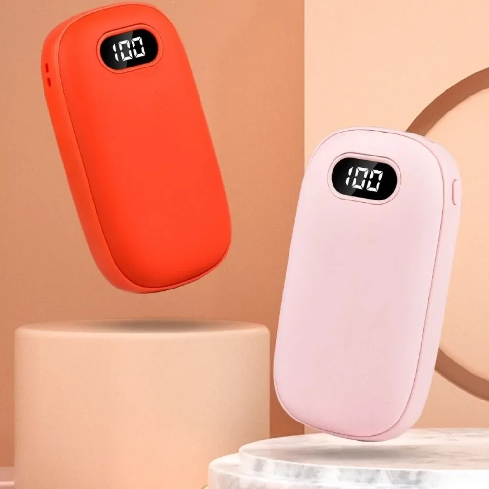 Hand Warmers Rechargeable 6000mAh Electric Portable Pocket Heater Heat Therapy Mini Multi-Function Pocket Warmer Digital Display