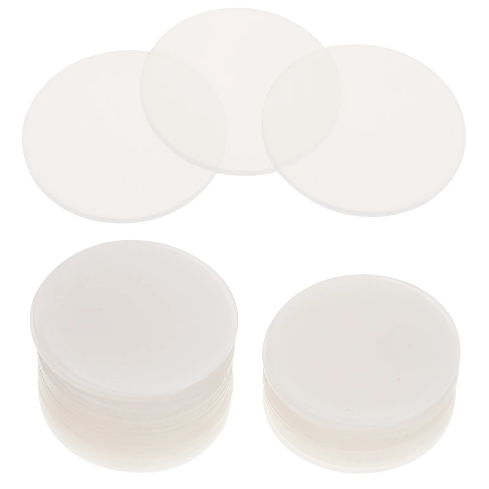 

30Pcs Round Acrylic Plates Clear DIY Drawing Boards Smooth Multi-Function Discs for Handicrafts Painting Decoration