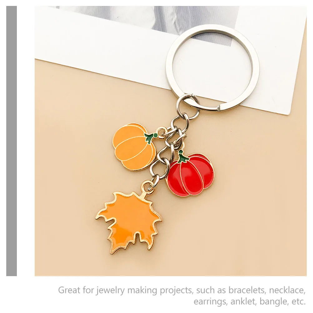 

40 Pcs Thanksgiving Charms for Jewelry Maple Pumpkin Simulation Small Pendant Leaf Making