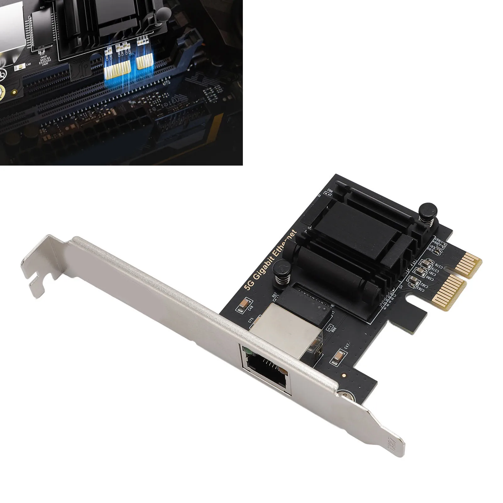 PCIe Network Card 5Gbps High Speed PCIe to CNetwork Card Adapter for Win 10 11 for Linux
