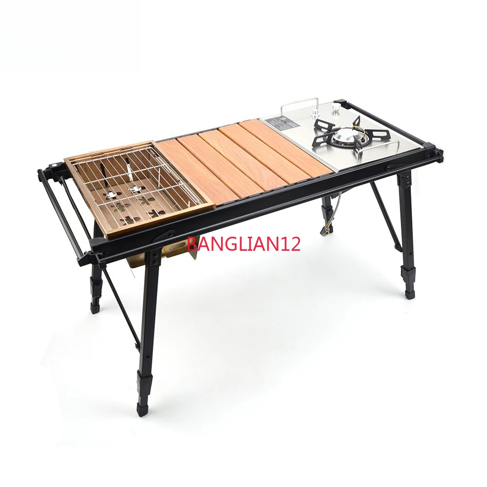 

Outdoor camping IGT table, foldable lift portable egg roll table