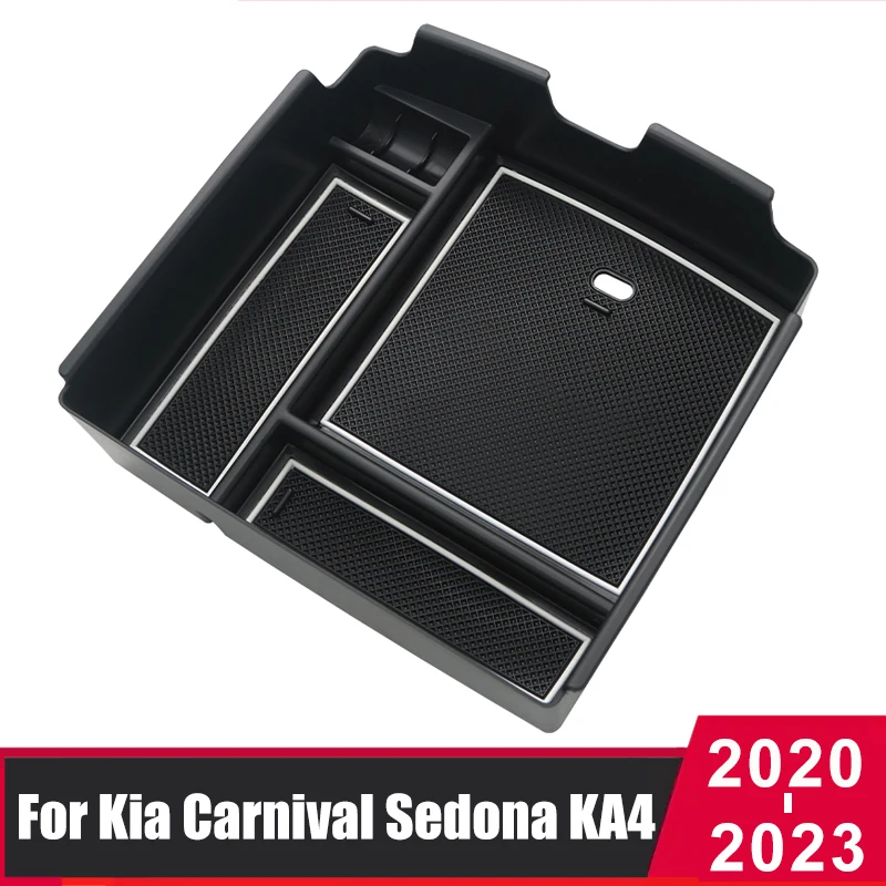 

Car Central Armrest Storage Box Container Holder Insert Tray For Kia Carnival Sedona KA4 2020 2021 2022 2023 2024 Accessories