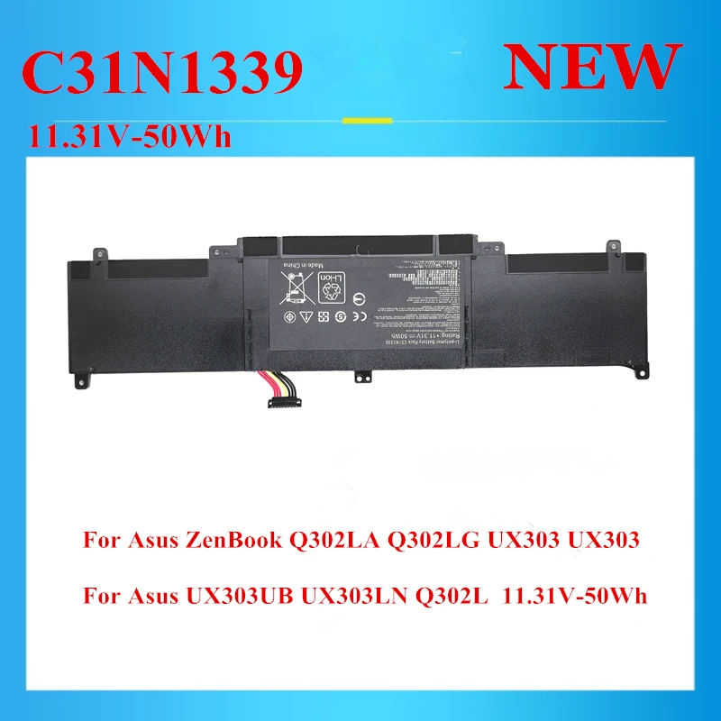

Новый высококачественный аккумулятор C31N1339 для Asus ZenBook Q302LA Q302LG UX303 UX303 UX303UB UX303LN Q302L 11,31 В-50 Втч