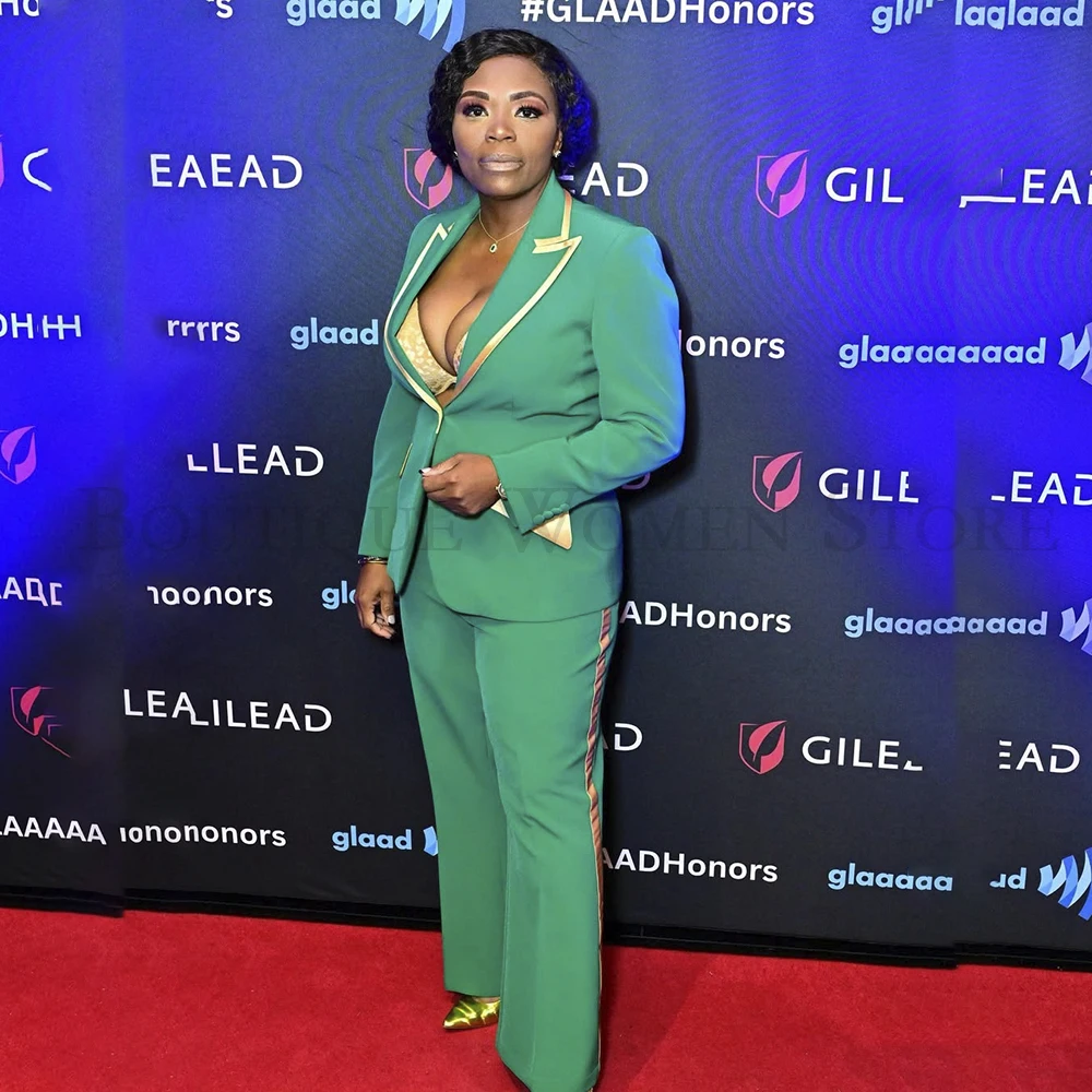 

Elegant Women Suits 2 Piece Jacket Pants Sets Formal Occasion Peak Lapel One-Button Female Clothing High Quality Office Blazer