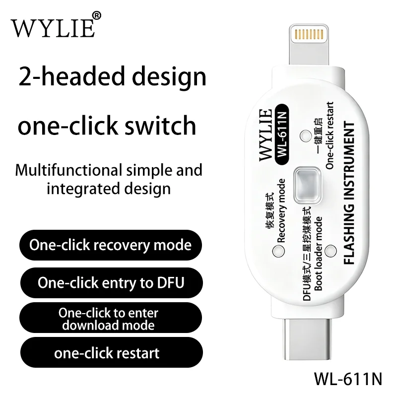 WYLIE WL-611N Multifunctional DFU & Recovery Mode Instrument One-Click Restart Tool for Phone Repair Shop