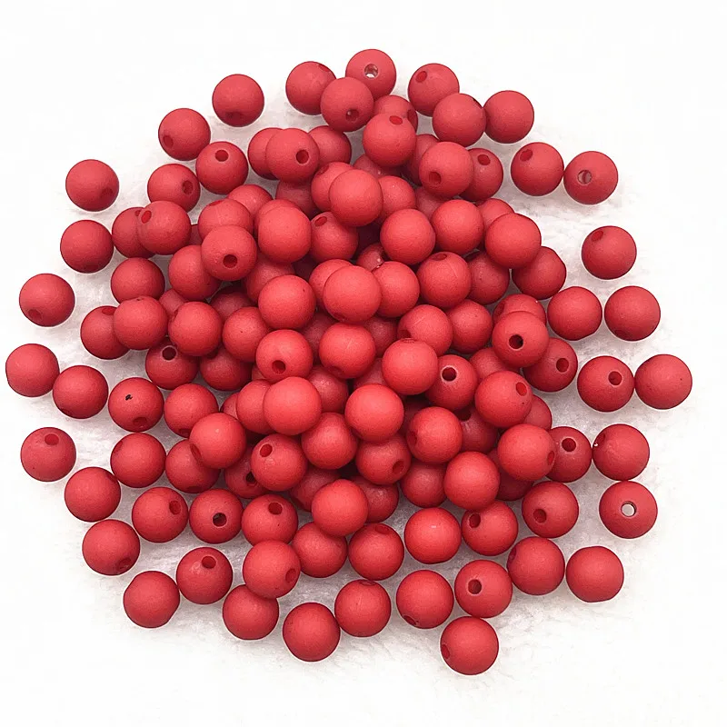 New 4mm/6mm/8mm Round Acrylic Matte Beads Loose Spacer Beads for Jewelry Making DIY Handmade Bracelets Accessory