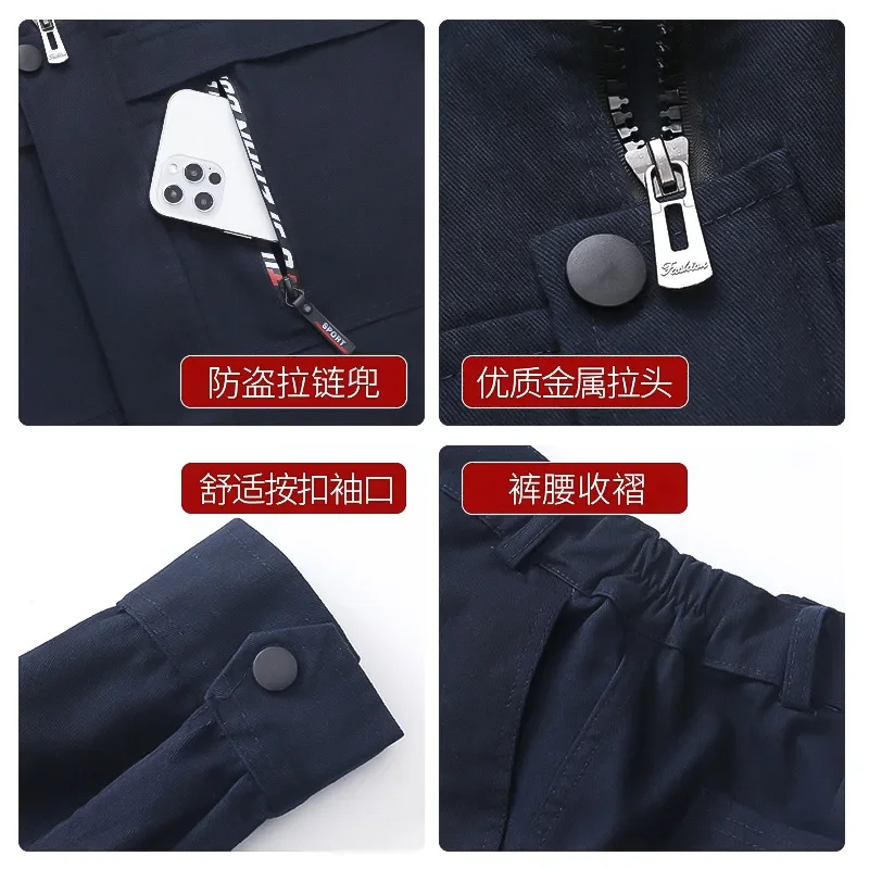 Spring Autumn Men\'s Cotton Workshop Working Clothes Print Logo Hunting Rxploration Coat Electrical Welder Maintenance Jacket