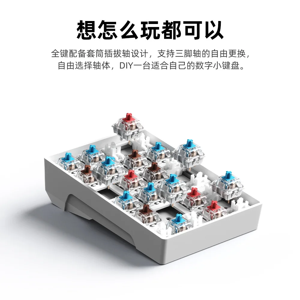 Key Mechanical Numeric Keypad Hot-Swap Blue Switch Wired Rgb Backlight Mini Number Pad Laptop Accounting Office Cute Desk