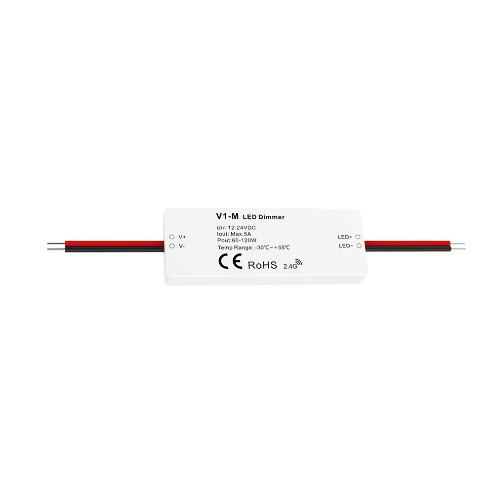 1 Way Constant Voltage Controller 3A/4A/5A/8A/15A/20A Smooth Dimming Without Flicker Pair A Multi-zone Dimming Remote Control