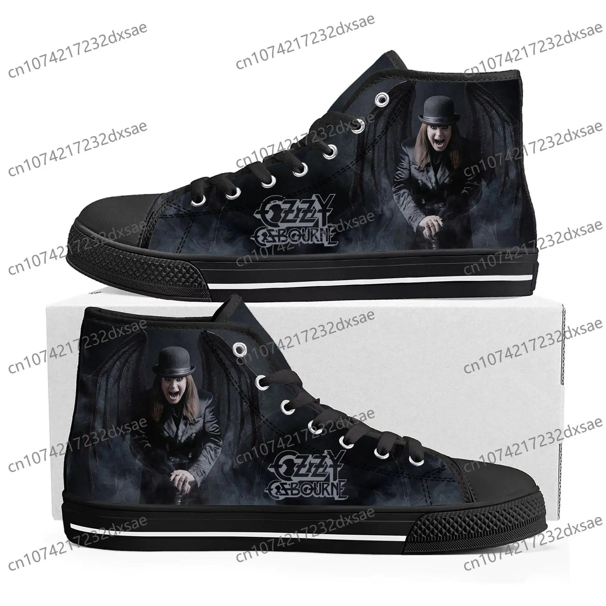 Ozzy Metal Rock Singer Osbourne High Top High Quality Sneakers Men Women Teenager Canvas Sneaker Casual Couple Shoes Custom Shoe