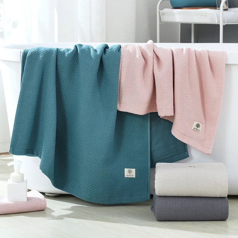

Cotton Bath Towel Set for Adults, Highly Absorbent, Bathroom, 70*140 35*75 cm