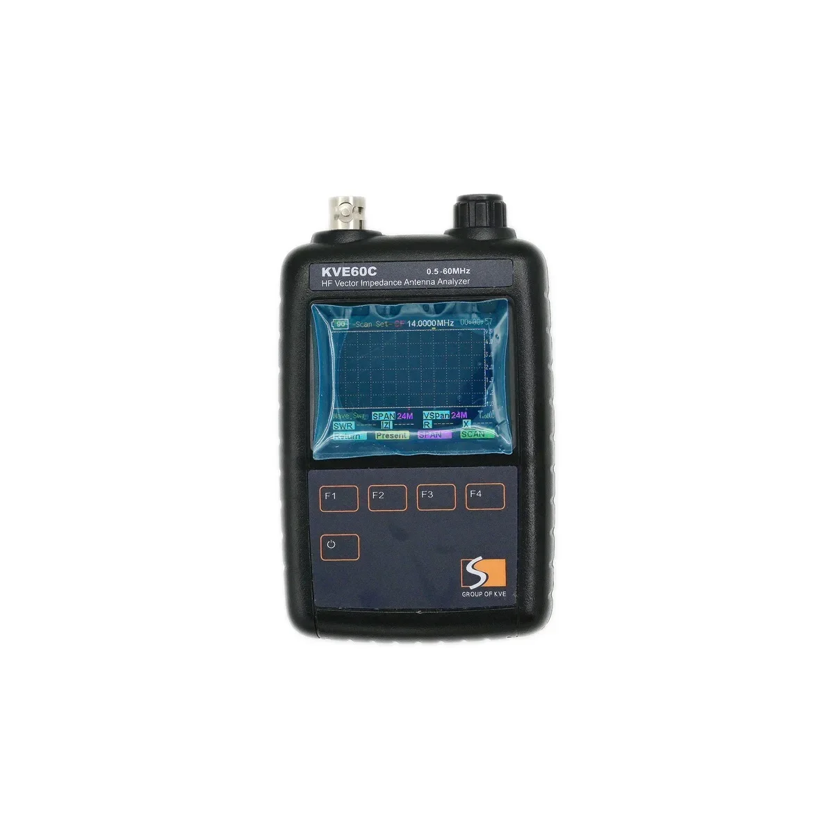 KVE60C Antenna Analyzer HF Vector Impedance Analyzers & 3 Plug Adapter Dummy Load Graphic Display 0.5-60MHz Inspection Devices