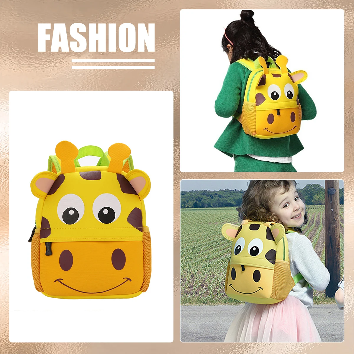 새로운 3D 어린이 학교 가방 어린이 배낭 유치원 만화 동물 유아 어린이 배낭 패션 여행 야외 가방