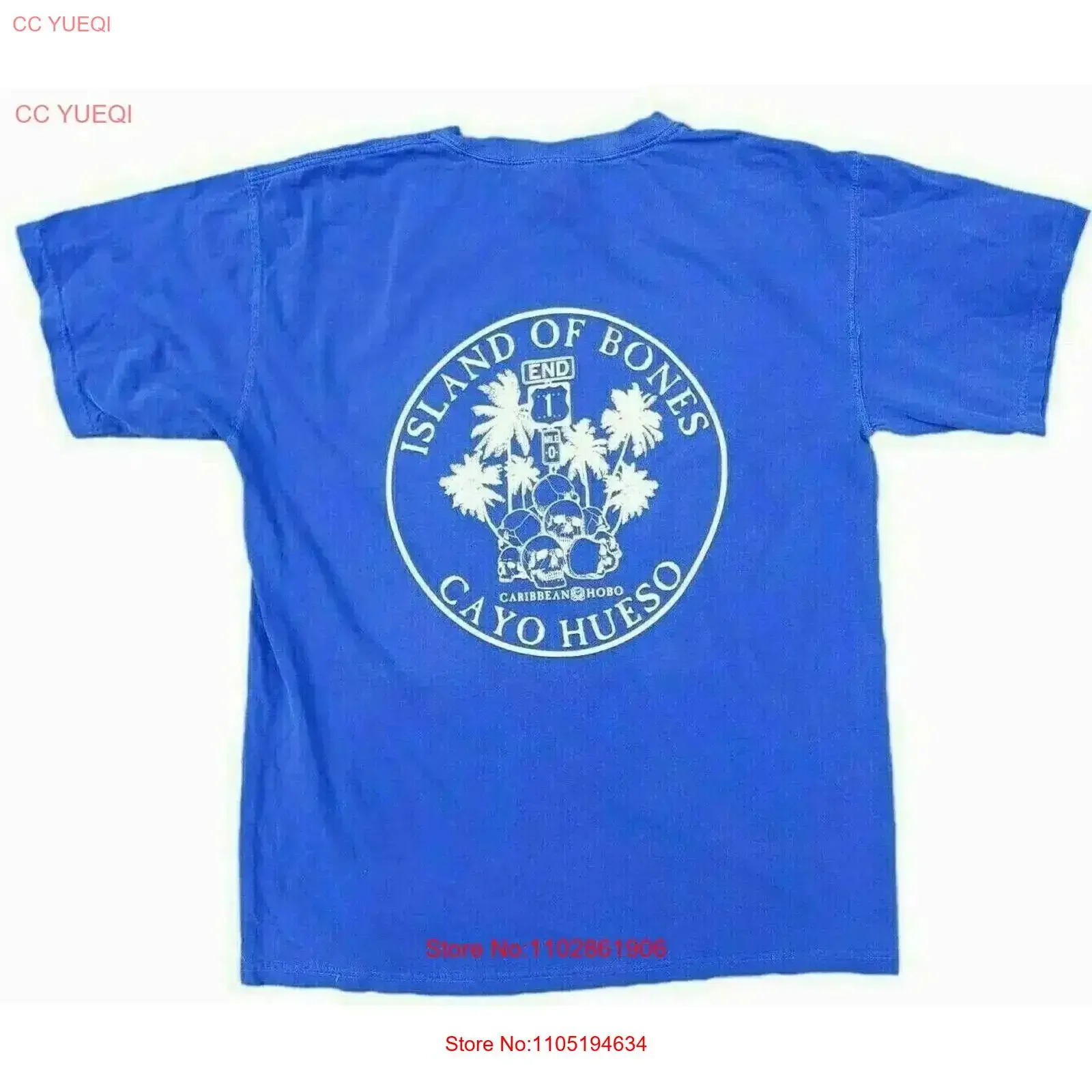 

Caribbean Hobo Island of bone T shirt Key West islands tropical skull Cayo Hueso vintage Washed Versatile graphic