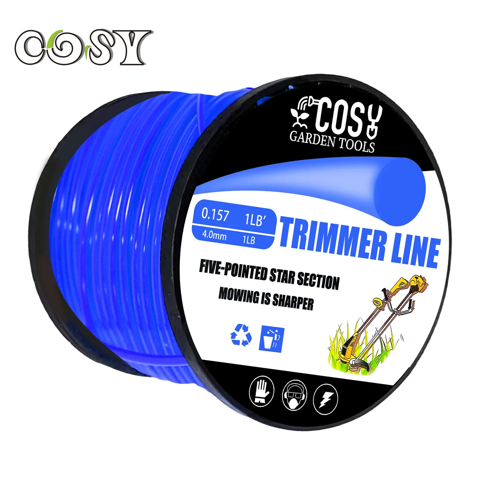 2.4/2.7/3.0mmX1LBHeavy Duty Nylon Round Strimmer Trimmer Line Brushcutter Cord Wire For Lightweight Manual Feed Electric Trimmer