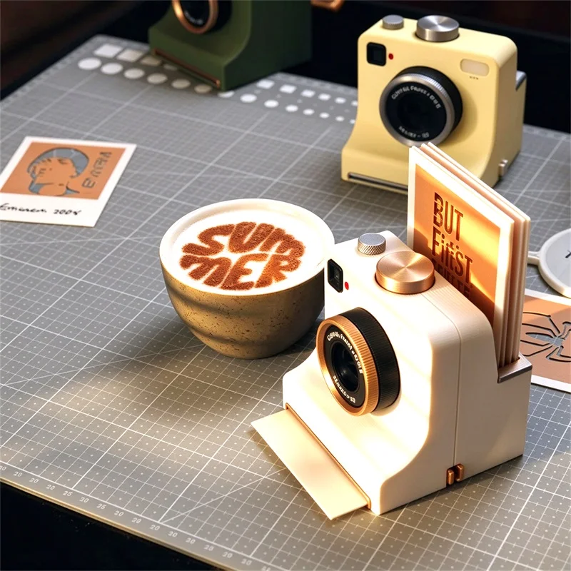 3D Printed Latte Art Camera One Touch Coffee Printer Chocolate Foam Machine Edible Ink Portable for Cappuccino Milk Tea Printer