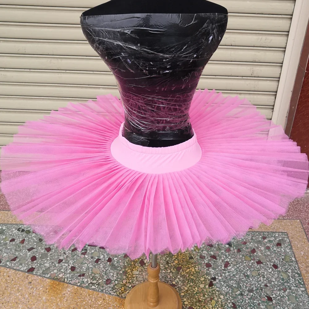 Jupes de tutus de ballet professionnelles pour adultes et enfants, maille rigide, pansement, danse du ventre, filles, pratique, blanc, fzLake