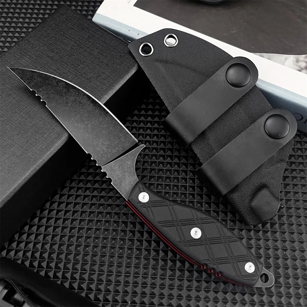 سكين شفرة ثابتة عالية الجودة 8Cr13Mov مقبض G10، مع غمد، للدفاع عن النفس التكتيكي، الصيد، سكين نجاة البرية #2