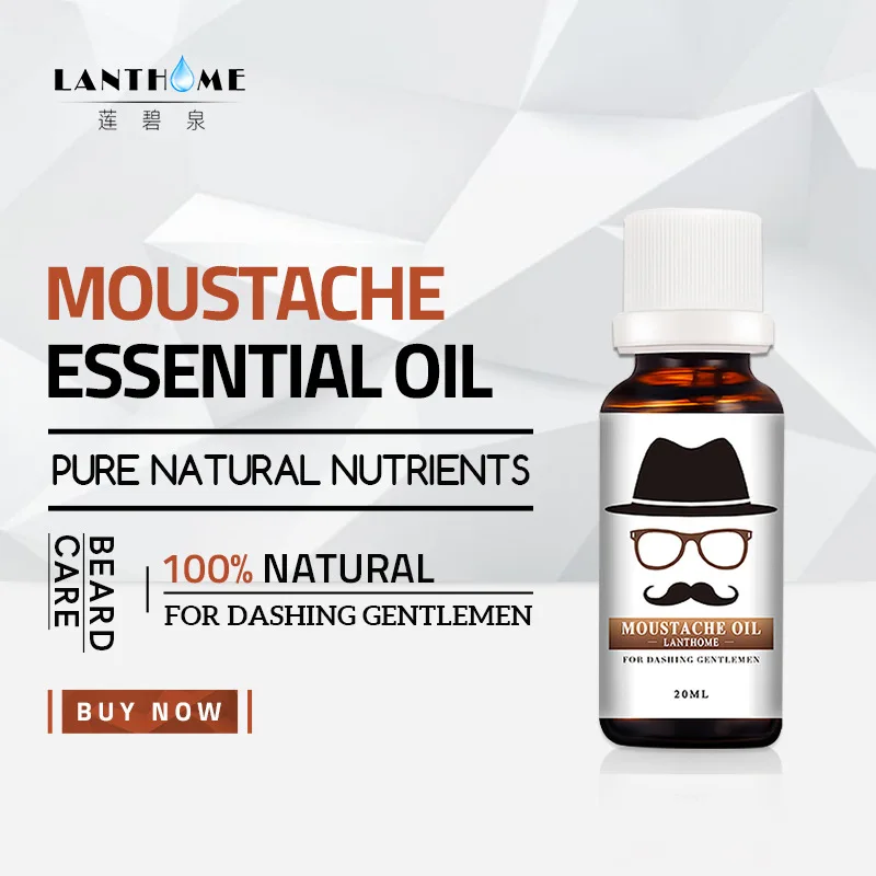 Gentleman Sportsman Facial Beard Care Moisturizing Nourish Thick Jet Black Shiny Moustache Beard Oil