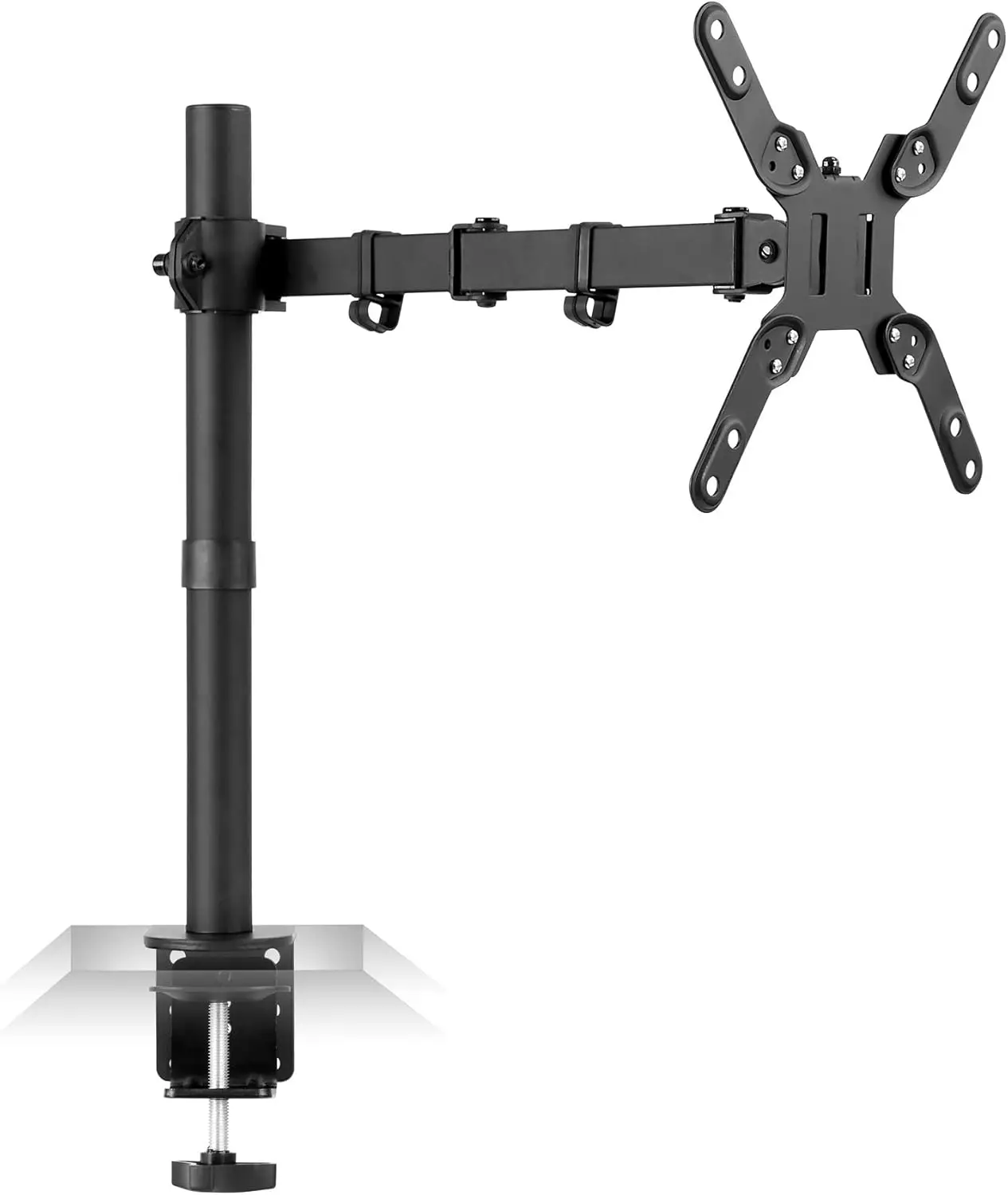 Heavy Duty Monitor Desk Mount for 13-42 inch, VESA 200x200, Full Motion, Clamp & Grommet