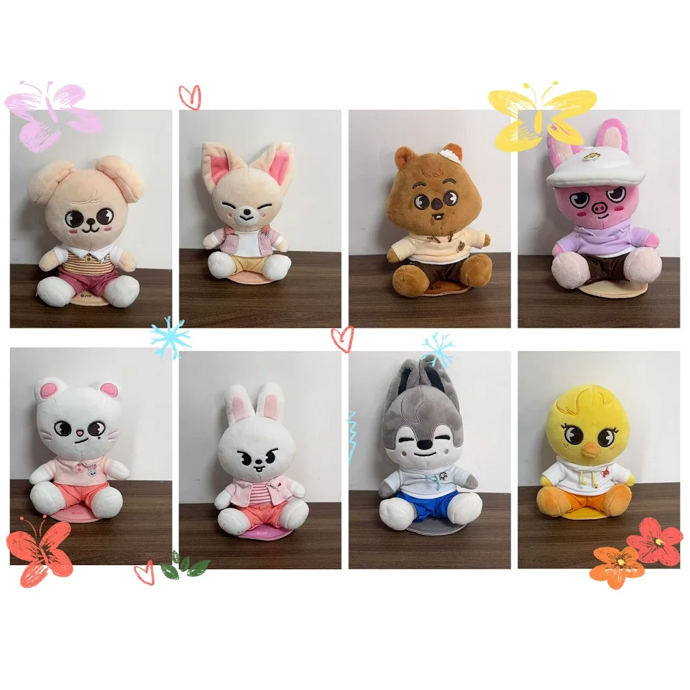 

New K-POPStray Kids SKZOO Cute Cartoon Plush Toy SKZOO Plush Doll Sitting Bangchan FELIX Plush Doll Surrounding Birthday Gift