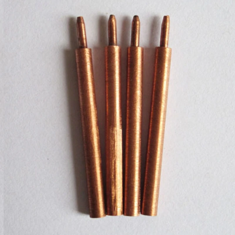Pin soldadura por puntos, Material cobre y alúmina, aguja pies soldadura 36mm, envío directo, 2 piezas