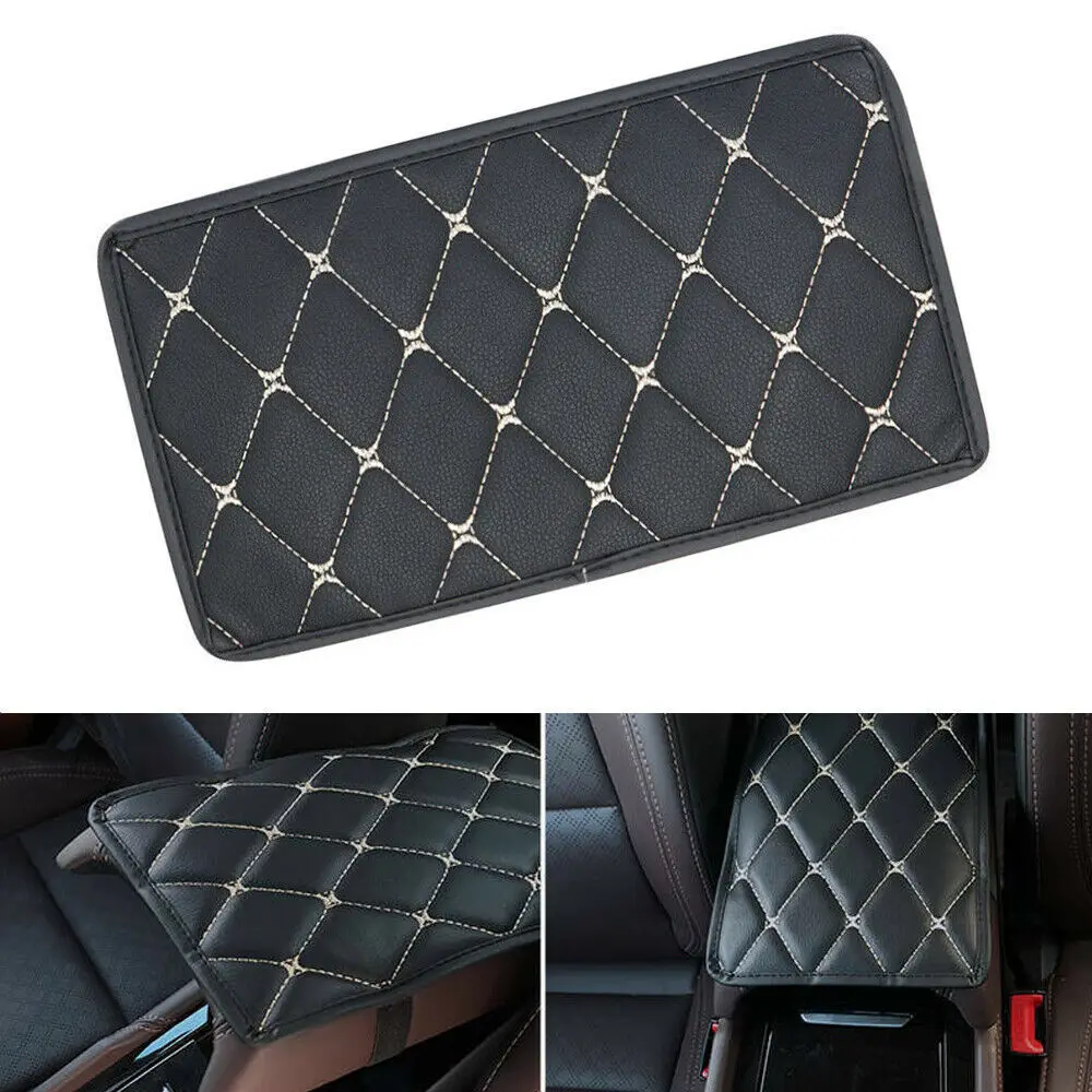 Car Center Console Box Pad Protector Universal Armrest Pad Cover Non-slip Soft Fiber Leather Auto Decoration Styling Arm Rest