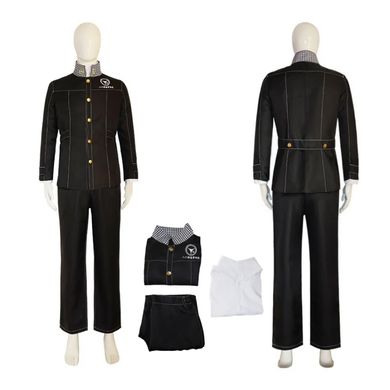 Yu Narukami fantasia de cosplay masculina, uniforme escolar, terno masculino, roupas de Halloween, adulto