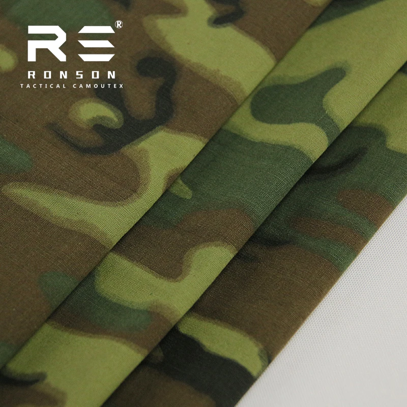 vendita calda 50% Nylon 50% tessuto di cotone ERDL CAMO NYCO5050 Tessuto tattico Ripstop da utilizzare per l'uniforme in stock
