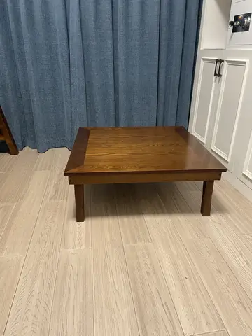 Floor Table Korean Low Table Folding Legs Square 80x80cm Asian Luxury Antique Home Furniture Floor Table for Dining Traditional Korean Table