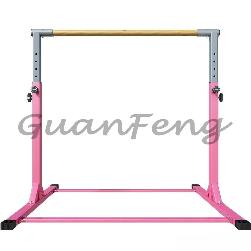 Pink Home-Use Kids Horizontal Bar, Sturdy & Durable Children Gymnastics Bar for Indoor and Outdoor Daily Practice