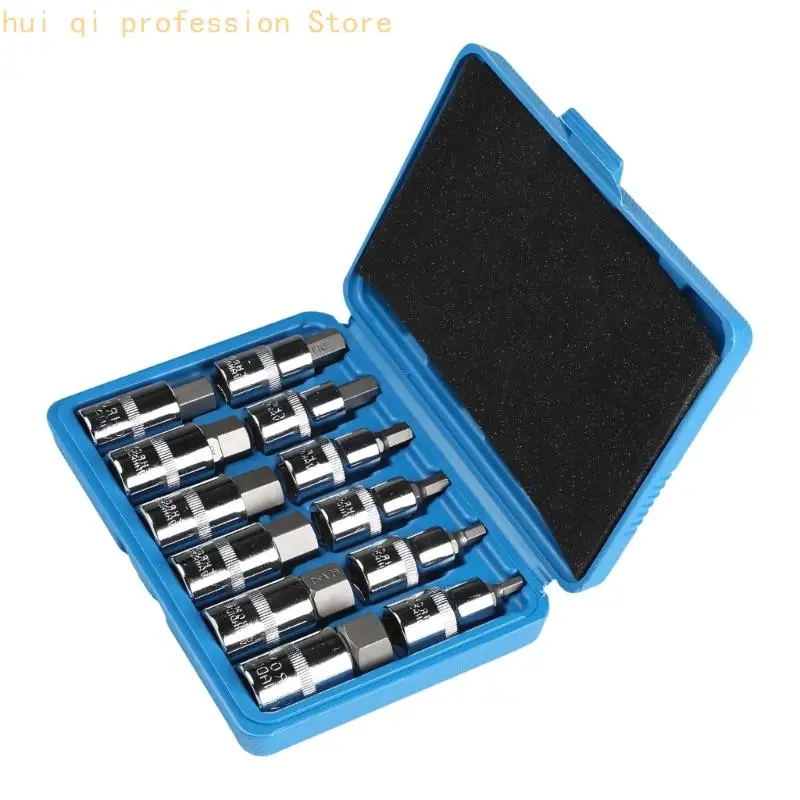 1/2 Drive Bit-Werkzeugsatz, 12-teiliges Set mit blauem Koffer, perfekt für Reparaturarbeiten H8WE – Detail 8