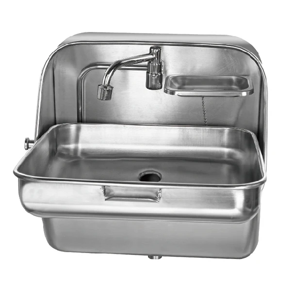 

Stainless Steel Folding Sink Combined With Cold Water Tap For RV Caravan Campervan Travel Trailer Train Yacht Hospital School