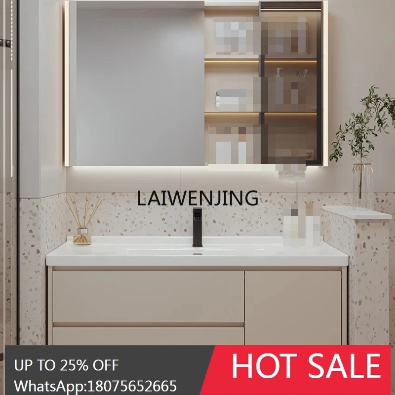 CF bathroom cabinet sweeping and mopping integrated storage ceramic integrated face wash and wash basin