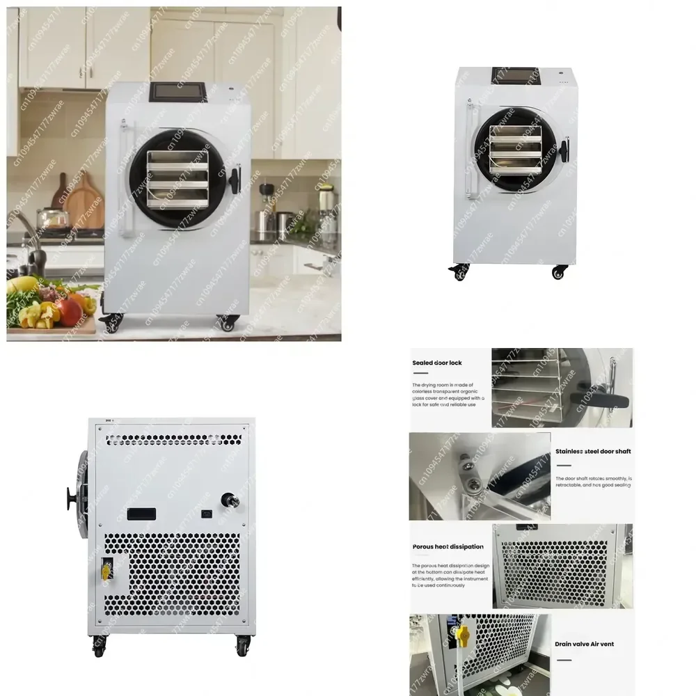 Home Use Vacuum Freeze Dryer 2-3kg Batch Capacity Small Food Lyophilizer Machine for Fruit Meat Herb Candy Freeze Drying