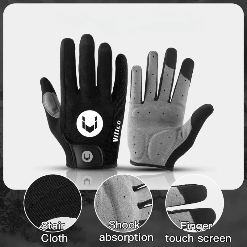 جديد الخريف الشتاء الجبلية الدراجات قفازات طويلة الاصبع عدم الانزلاق ارتداء صدمة برهان تنفس شاشة تعمل باللمس دراجة نارية قفازات الرجال #2